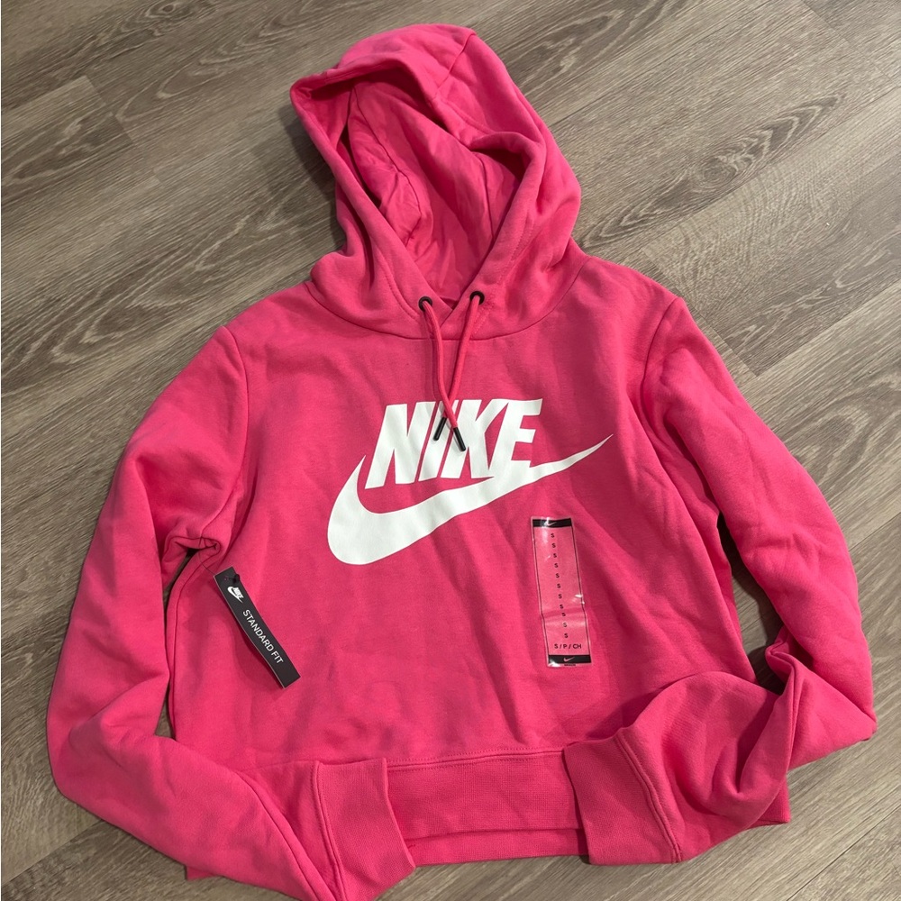 Nike Cropped Pink Hoodie women’s small